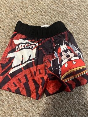 Disney Red and Black Mickey Racing Shorts